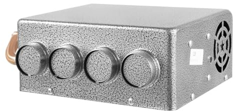 HIKUUER Calentador de coche portátil de 12 V, con 4 orificios de ventilación, para coches, camiones, barcos, caravanas, furgonetas