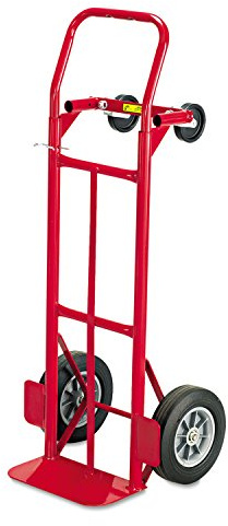 Safco Products 4086R Convertible Heavy-Duty Utility Hand Truck, Red