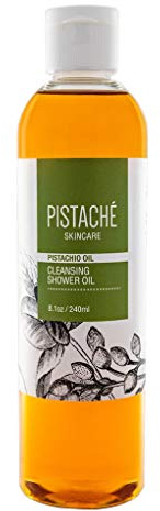 Pistaché Skincare Pistachio Oil Cleansing Shower Oil | Oil-to-Foam Formula | Moisturizing & Nourishing Body Wash with Vitamin E & Antioxidants, 8.1 oz