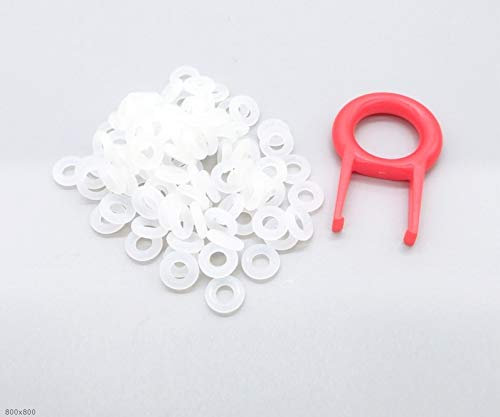 F-MINGNIAN-SPRING 110 x Keycaps O-Ring-Schalter Schalldämpfer für Cherry MX Tastatur-Dämpfer Ersatz Geräuschunterdrückung Tastatur O-Ring-Dichtung, weiß, 9x4x2.5mm