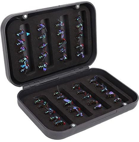 40-teiliges Fliegenfischer-Fliegen-Sortiment-Kit, Trocken-Nass-Köder Baitc Streamer für Forellenbarsche Steelhead-Fische mit Aufbewahrungsbox