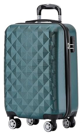 BEIBYE Zwillingsrollen 2066 Hartschale Trolley Koffer Reisekoffer Gepäck M-L-XL-Set (Dunkelgreen, M)