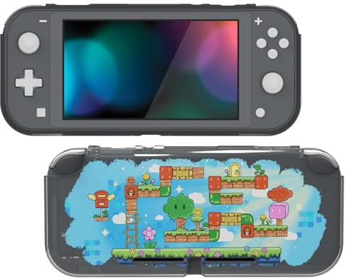 playvital Coque pour Switch Lite,Housse de Protection pour Nintendo Switch Lite Console,Étui Silicone TPU Souple Anti-Griffes et Anti-Chocs-Aventure des Blocs