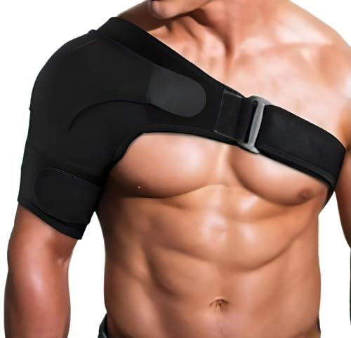 Primal Internet GmbH Schulterbandage Herren & Damen links, rechts, beidseitig | Stabilität beim Sport & im Alltag bei Arthritis sowie Verletzungen | Kompression Schulter aus Neopren