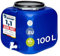 Garronda tanica acqua con rubinetto da 100 litri, contenitore con coperchio e rubinetto, serbatoio quadrato, adatto come bidone per alimenti, conservazione di crauti o salamoia GD-0089, Blu