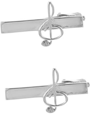 CALLARON 2stücke Krawattenklammer Für Herren Mit Musikalischem Design Elegante Krawattennadel Für Formelle Anlässe Für Hochzeiten Und Business-outfits Aus Robustem Legierungsmaterial