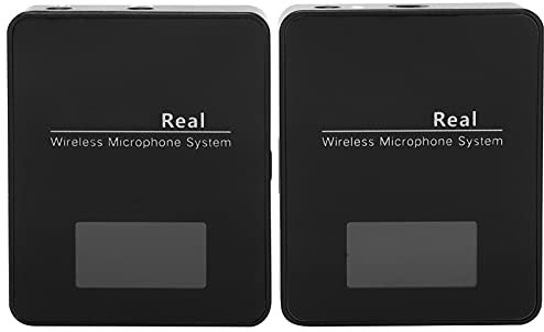 Delaman Microfono per fotocamera digitale SLR UHF 36 canali Lavalier Wirel, compatibile con fotocamera reflex digitale e telefono, design portatile, ideale per interviste e presentazioni
