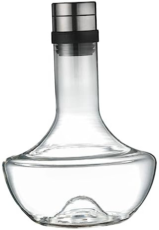 Alipis Decanter Forma Curva in Vetro Soffiato Artigianalmente per Vino da 1000Ml Versatore Fluido e Facile da Pulire, per Casa e Degustazioni