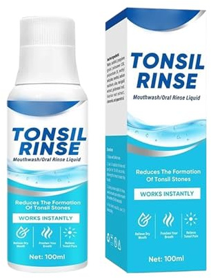 Collutorio per la rimozione dei calcoli tonsillari, con effetto rinfrescante a lunga durata, 100 ml, collutorios per il risciacquo delle tonsille, collutorio senza alcol, elimina l'alitosi, idrata la