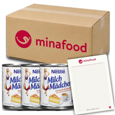 minafood Bundle för Sötad Kondenserad Mjölk 3x400g + Anteckningsblock