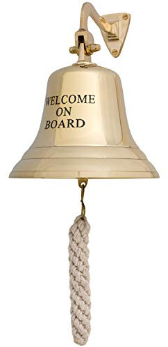 mare-me Schiffsglocke Messing, Welcome... 15cm