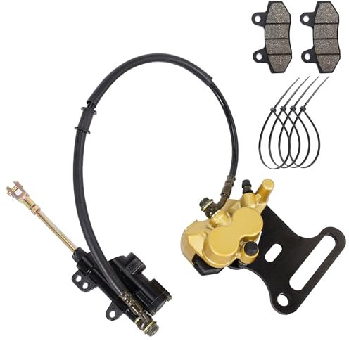 Chinese Dirt Pit Bike Rear Brake Master Cylinder & Caliper Compatible with Baja SSR 70cc - 200cc Fit 12mm Wheel Shaft