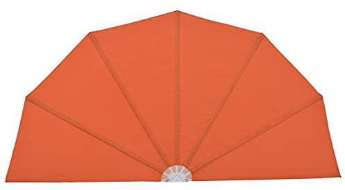vidaXL Seitenfächer Terrasse 200cm Terracotta-Rot Balkonfächer Seitenmarkise