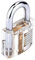 Loboo Idea Lucchetto trasparente, 50 mm, per allenamento professionale, con apertura interna, con chiave di pratica, per fabbro con 2 chiavi