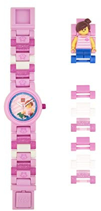LEGO 8021667 Rosa Kinder baubare Uhr mit Gliederarmband, Rose, Gurt