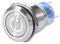 1 PCS 19mm 12V LED Impermeable Inoxidable Autoblocante Enclavamiento Pulsador Interruptor de encendido Clasificación IP IP65 IK08 Rojo, verde, azul, (opcional)(White)