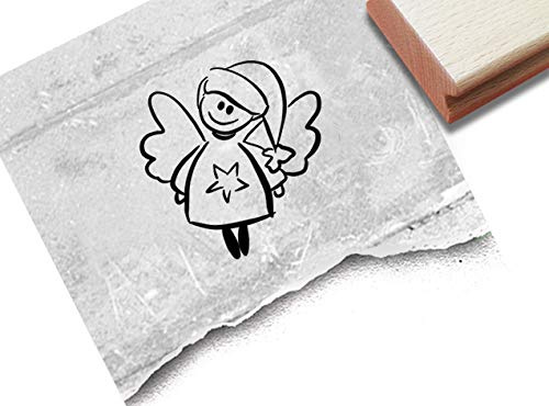 Stempel Weihnachtsstempel Engel, Weihnachtsengel - Motivstempel Weihnachten Karten Geschenkanhänger Basteln Weihnachtsdeko Tischdeko - zAcheR-fineT