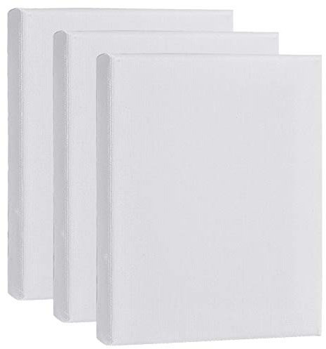 AvoDovA 15 * 20CM Weiß Leere Leinwand aus Baumwolle mit Keilrahmen, 3 STÜCK Weiße Künstler Leinwänd Panel Keilrahmen Set für Ölund Acrylfarben, Leere Dick Leinwand Zum für Acryl, Ölfarbe