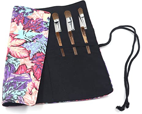 Fatiya Pinseltasche mit 20 Fächern, Ahornblatt-Muster, aufrollbares Etui für Acrylöl, Gouache, Künstler, Zeichenstift, Ahornblatt, Modern