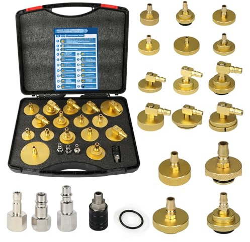 20PCS Brake Bleeder Adapter Kit Master Cylinder Bleeder Kit with Quick Connector, Durable & Well-sealed Brake Pressure Bleeder Kit Compatible with Honda Toyota VW Ford