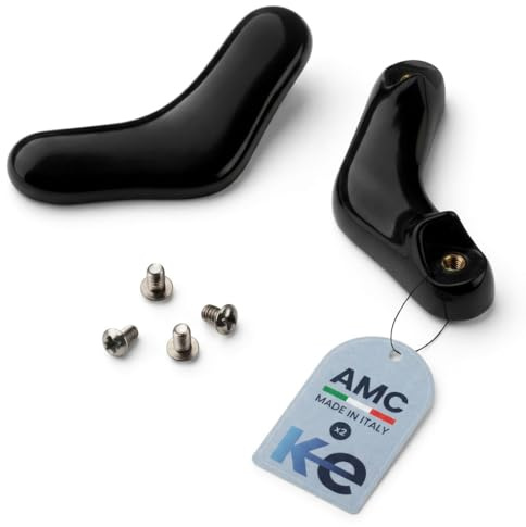 ANAKEL HOME Ricambio Manici per Pentola AMC, Ricambio per Pentola AMC | Bachelite Anti Scottatura, Colore Nero | Viti Incluse, 2 Pezzi