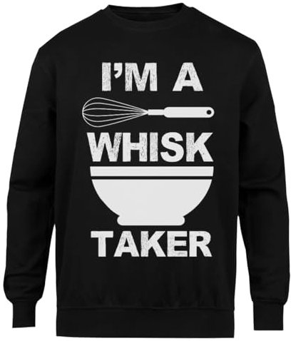 Suzetee Im A Whisk Taker Pull Ras du Cou Noir Unisexe