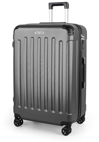 TANTOMI Koffer Groß, Reisekoffer, Hartschalenkoffer Trolley Koffer mit Rollen, Koffer mit 3-Stelliges Codeschloss, Zahlenschloss Teleskopgriff, Suitcase für Reisen Geschäft