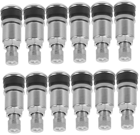 MOLUCKFU 12stücke Teiliges Tpms Ventilset Aus Vollstahl Für Auto Pkw-Reifen Saugfähige Vakuumdichte Tubeless Ventilköpfe Mit Hoher Festigkeit Und Einfacher Montage Einsetzbar