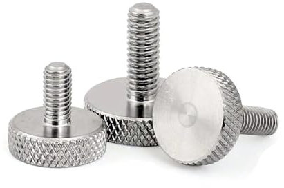 AYYSSM 1 stück M3 M4 M5 M6 M8 M10 Edelstahl Rändelschraube Flachrundkopf Handfest Vorhangwand Glas Rändelschraube Bolzen(M5x12mm)