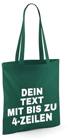 NIMAMA Tragetasche Jutebeutel Bedrucken Lassen - Mit Wunschtext personalisiert - Einkaufstasche als Geschenk für Damen und Herren selbst gestalten