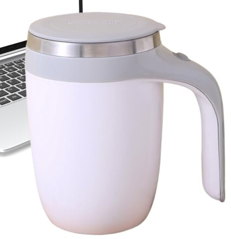 Naqqios Tazza con agitazione magnetica automatica - Tazza da viaggio con agitazione magnetica, bicchiere da caffè con miscelazione automatica | Miscelatore pigro per tazze da caffè