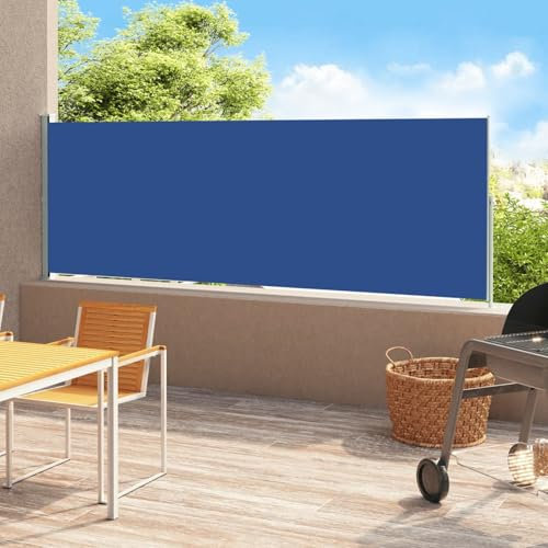 Xichuzi Toldo Lateral retráctil de jardín Azul 180x500 cm, Toldo Balcon, Toldos Exterior Terraza, Toldos para Ventanas, Toldo Vertical Exterior - 313409