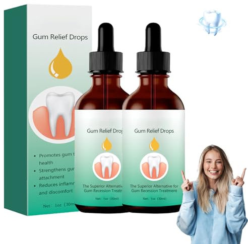 Gocce di Riparazione di Gengive,Gocce Dentizen,Gel Rigenerante Gengive,Aiuta ad Eliminare l'Alito Cattivo, Rinfresca l'Alito, 30 ml