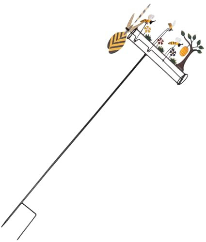 POPETPOP Molino De Viento De Abeja De Metal Decoración De Jardín 107 * 32cm Duradero