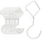 Valorada 10Pack White S Hooks, Metal Hanging Hook with Safety Buckle Black, Kitchen Hooks for Plants, Lights, Kitchenware, Pans, Pots, Utensils, Clothes, Towels
