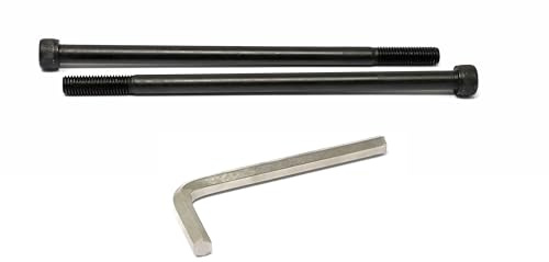 iexcell Juego de 2 tornillos de cabeza hexagonal M10 x 200 mm, paso de rosca parcialmente roscada, 1,5 mm, acero de aleación de 12,9, acabado de óxido negro