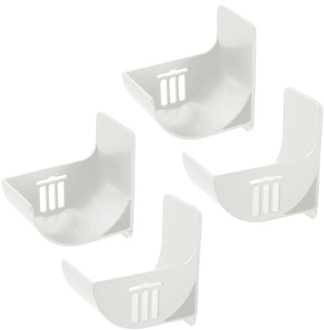 Lotsdonxia Lot de 4 distributeurs de sacs poubelle muraux sans perçage – Supports adhésifs pour sacs poubelle de cuisine, armoires de salle de bain, étagère de rangement peu encombrante (blanc)