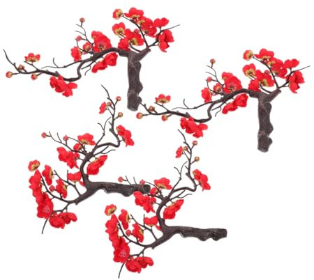 FONDOTIN 4pièces Artificielles Blossom Décoration pour Restaurant Ornements Faux pour Plat De Sashimi Et Bonsai pour Décorations De Table Et