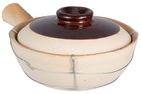 Abaodam Pentola Di Terracotta Per Cucinare Riso Tradizionale Casseruola Resistente Al Calore Per Zuppe e Stufati Per Famiglia e Viaggi