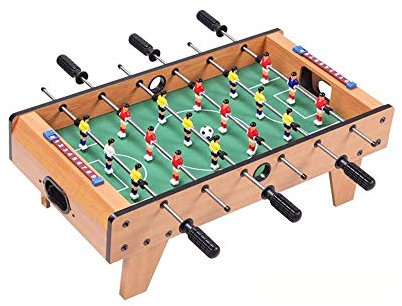 CMOLVUR Kickertisch Holz Fußball Spieltisch mit Beinen Einfache Installation Geeignet für Kinder Familie Party Sport Unterhaltung
