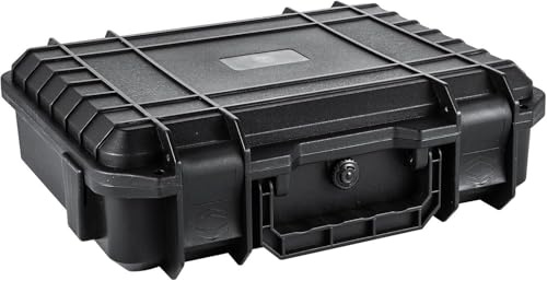Generisch Kamera Koffer 25 x 20 x 7.6cm Transportkoffer mit Rasterschaumstoff tragbare, verschlossene Aufbewahrungsbox für Werkzeuge, Drohnen, Kameraobjektivzubehör
