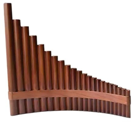 Panflöte Instrument Panflöte Mit 22 Pfeifen Holzstreifen Und Spannreifen In Den Tonarten G C Braun Professionell Gespielt Gestimmt(22-tube C major right-hand bass)