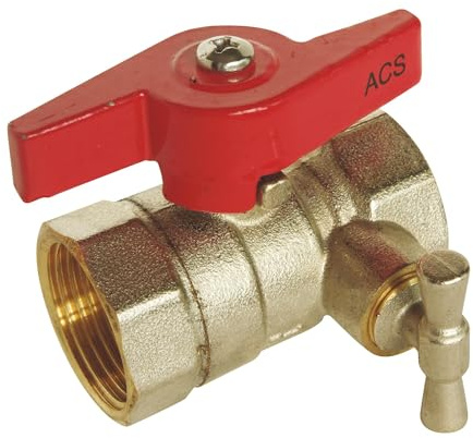 SOMATHERM FOR YOU - Kugelhahn mit doppeltem Auslass IG 15/21 - Schmetterlingshebel - Standarddurchgang - Verstärkte Dichtung mit 2 O-Ringen.