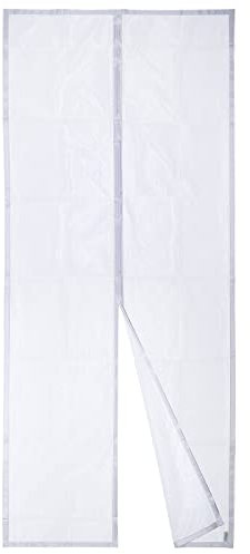 Apalus Fliegengitter Tür, Magnet Insektenschutz 100x210cm, Der Magnetvorhang Ist Ideal Für Die Balkontür, Kellertür und Terrassentür, Kinderleichte Klebemontage Ohne Bohren, Nicht Kürzbar, Weiß