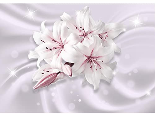 Runa Art Carta da parati fotografica Fiori Gigli 3d Moderno Vello Soggiorno Camera Da Letto Sala - Made in Germany - rosa 9356010c