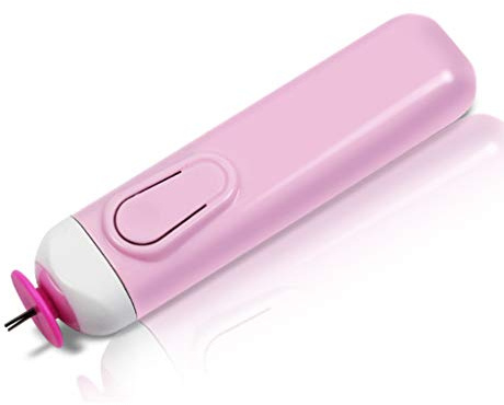 Kanxiner Electric Quilling Tools and Supplies, Quilling Needle Pen Quilling Slotted Tool Rolling Curling Quilling Needle Pen for Quilling Paper Kit DIY Hand Craft Decoration Gift (Pink)