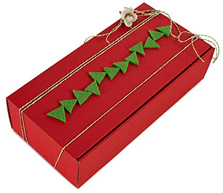 5 x PresentFill® Weinkarton Rubin Rot für 2 Flaschen I Weinverpackung Made in Germany I Flaschenverpackung Präsentkarton Geschenkkarton Flaschenkarton für Weihnachten Geburtstag Geschenke