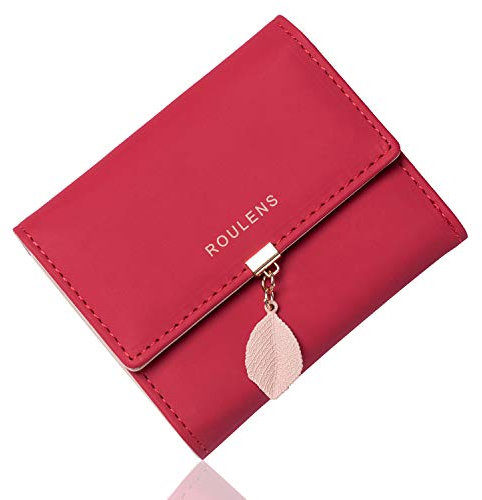 Roulens Damen Geldbeutel mit RFID Blockierung, Klein und im Kurzformat Portemonnaie Damen PU Leder Portemonnaie Kleine Brieftasche Geldbörse Für Frauen Die Farbe ist sehr schön mit Mehreren Fächern