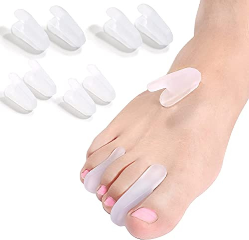 salefun Zehenspreizer Hallux Valgus, [8x] Zehentrenner Silikon-Entlasten Sie Ballen, Silikon Zehen Abstandhalter für überlappende Zehen