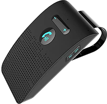 WYYHAA Hands Free Bluetooth for Cell Phone Car Kit, Bluetooth 4.2 in Car Speakerphone with Visor Clip Support Siri Google Assistant